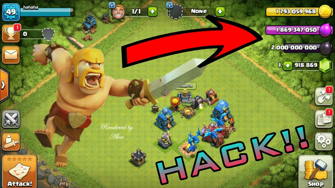 clash of clans hacked version